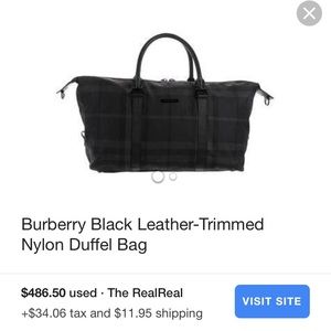 Burberry duffle bag